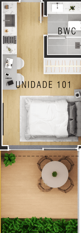 Planta Unidade 101 — 1 de 1